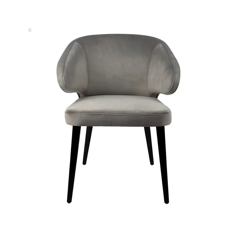 Harlow Dining Chair - Grey Velvet