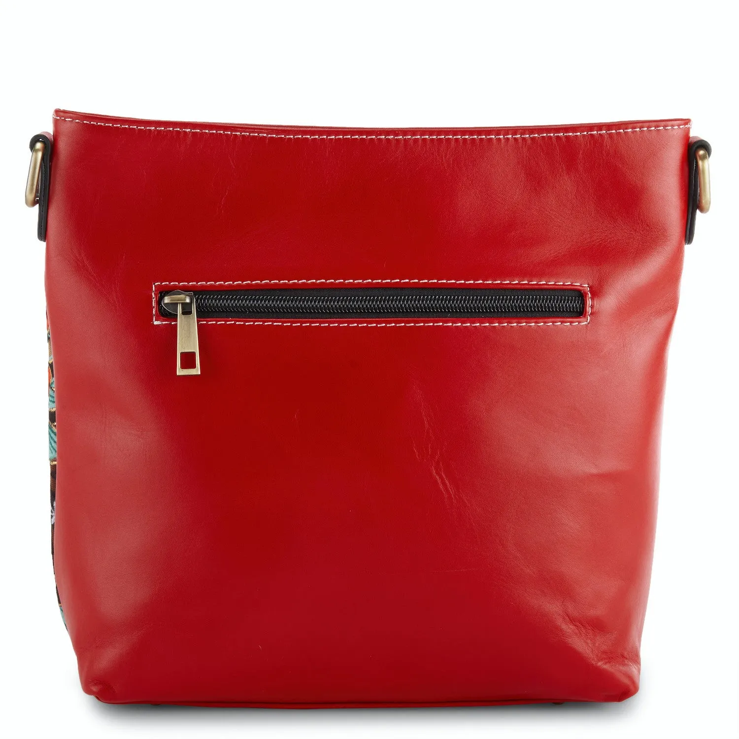 HB Sequoia-Flora Handbag in Red Multi Leather