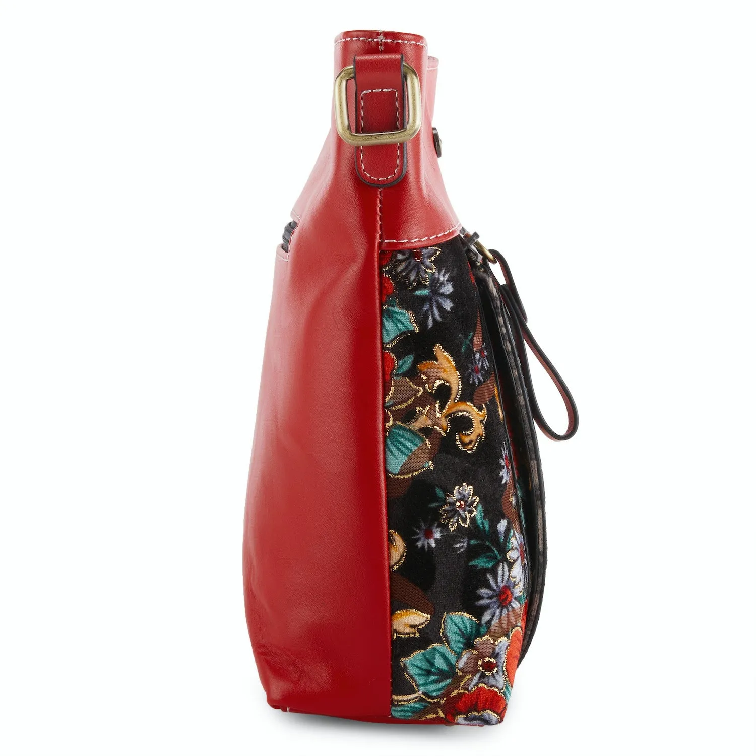 HB Sequoia-Flora Handbag in Red Multi Leather