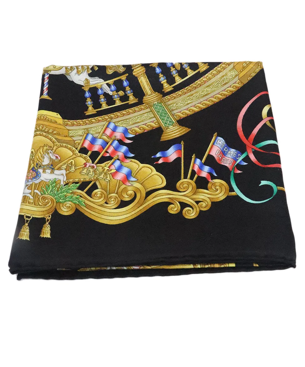 Hermes Luna Park Silk Scarf