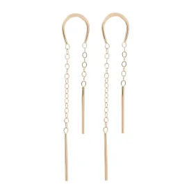 Horseshoe Chain Threader Earrings