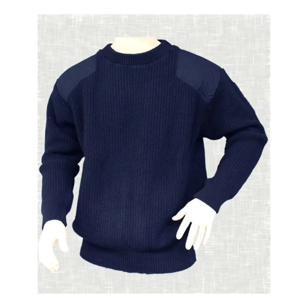 Interknit Mens Fish Rib Patch Jumper