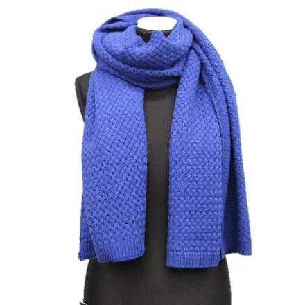 Jacquard Solid Oversized Scarf - Blue