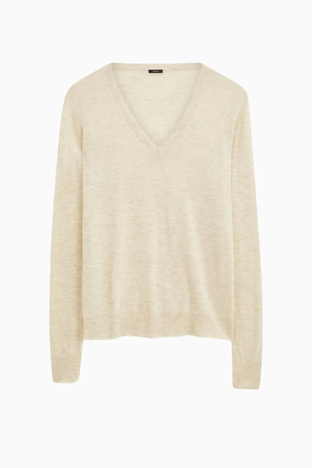 Joseph Cashair Knit V Neck Jumper - Oat Melange