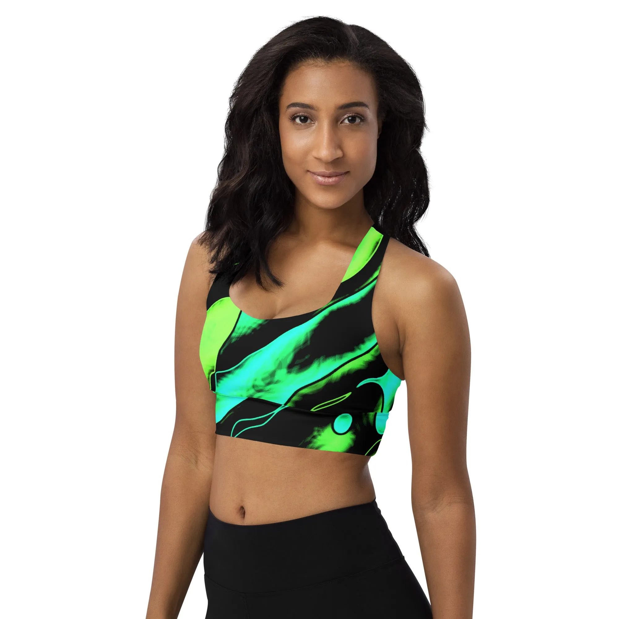 Longline sports bra Colorful Lime