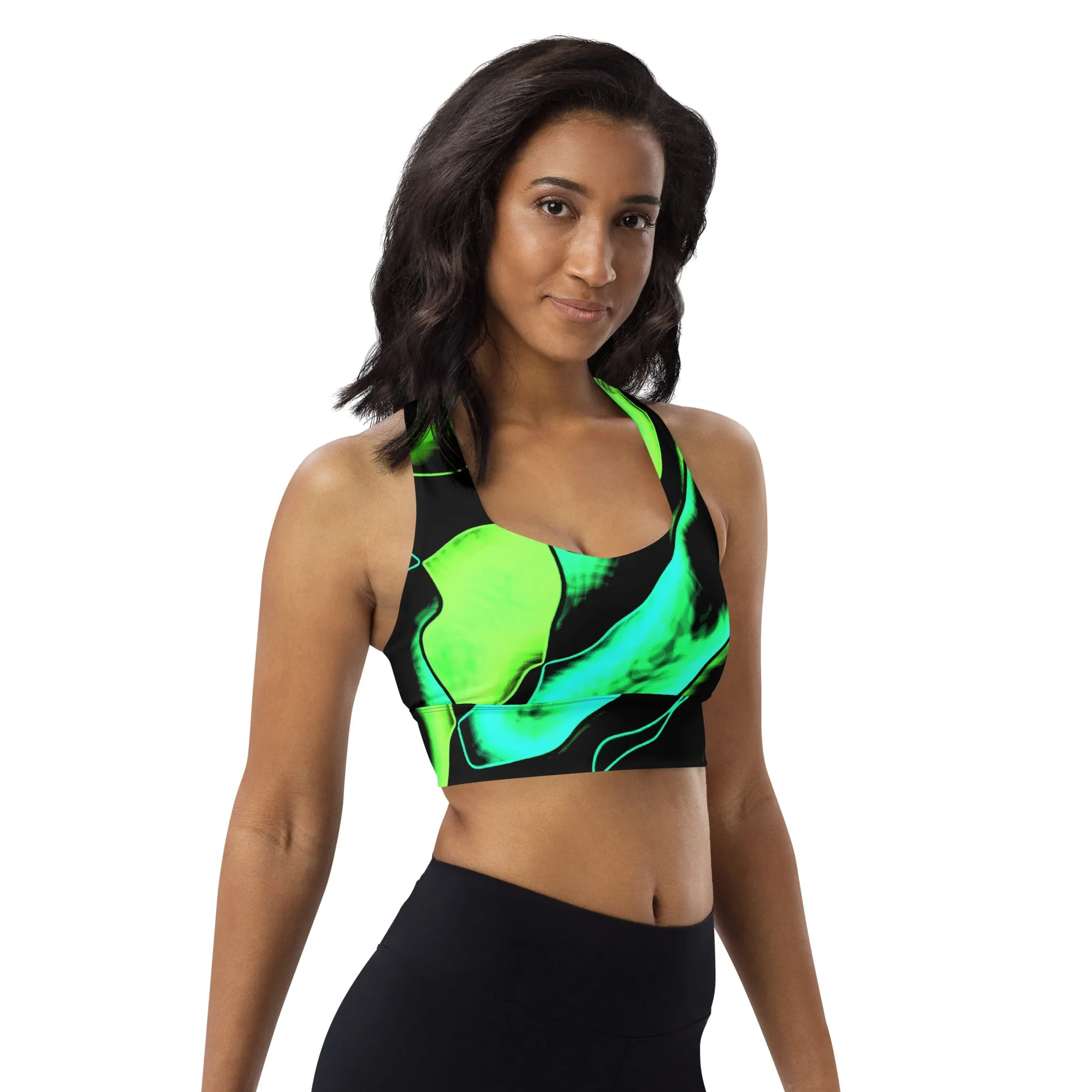 Longline sports bra Colorful Lime