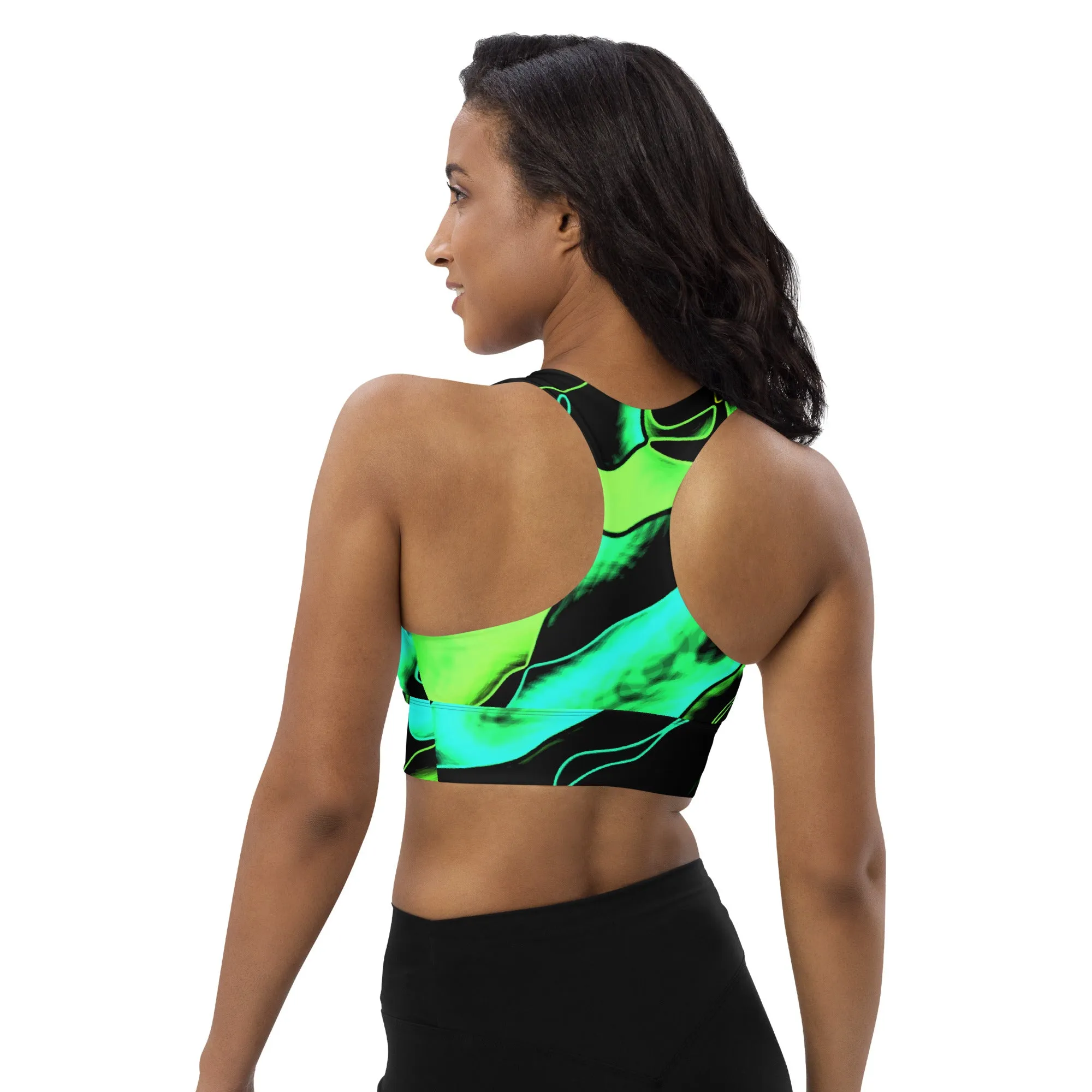 Longline sports bra Colorful Lime