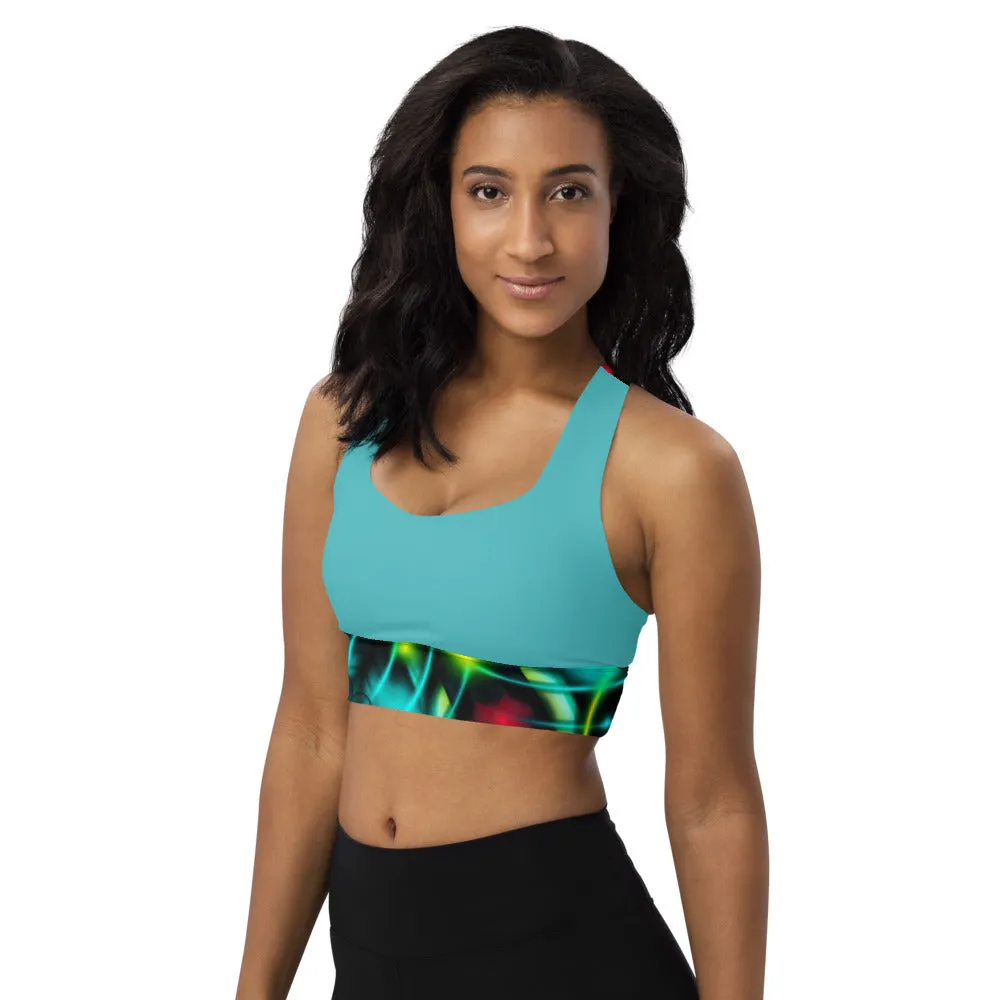 Longline sports bra Kaleidoscope