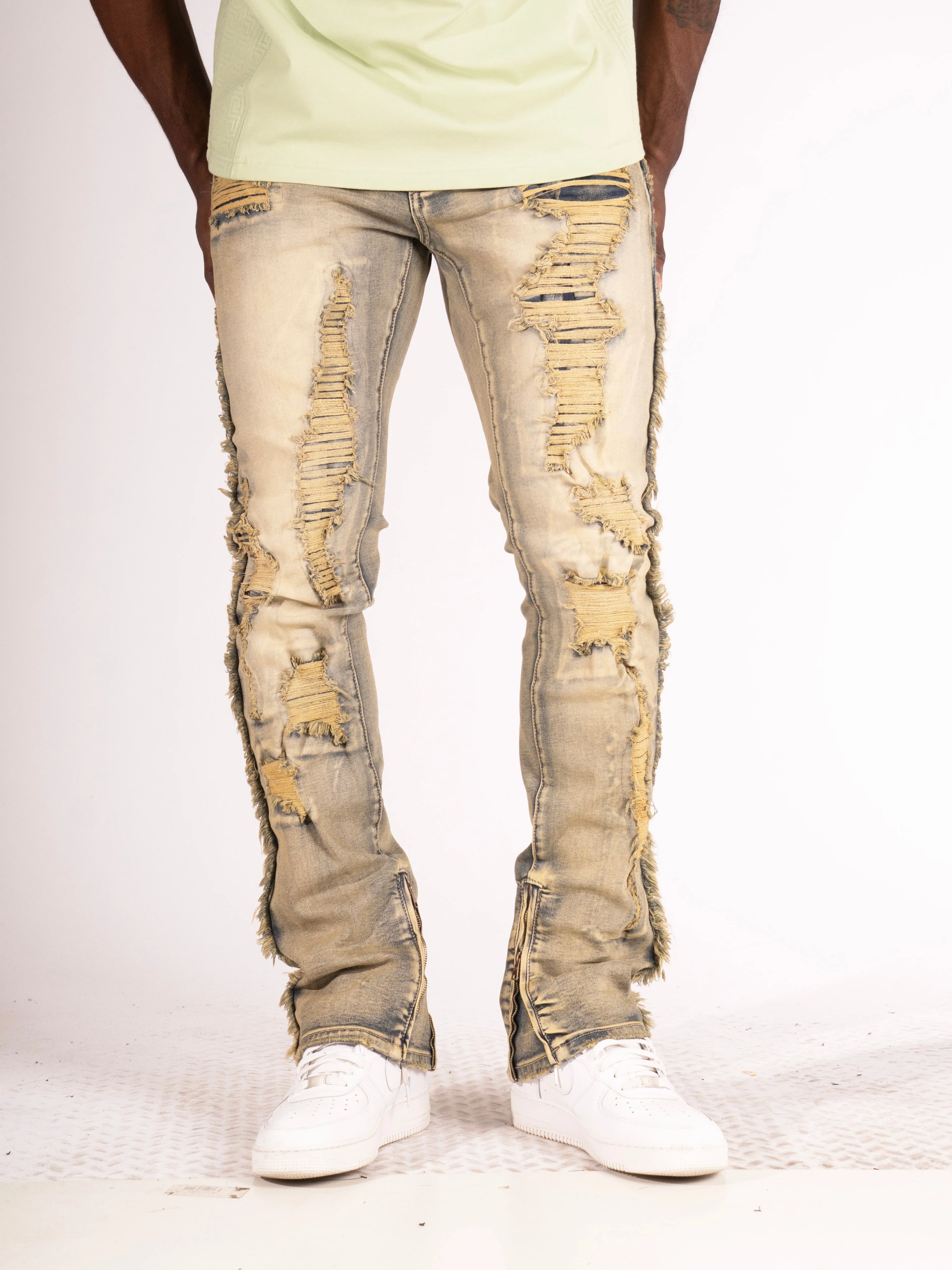 M1973 Danielli 34" Semi Stacked Jeans- Dirt