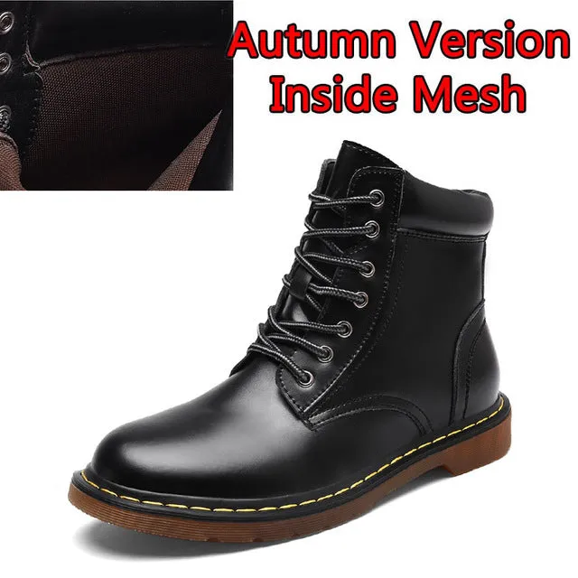 Men Autumn And Winter Two Style Shoes Ankle Boot Men Keep Warm Snow Boots Fashion Comfortable Leather Shoes For Men Boots