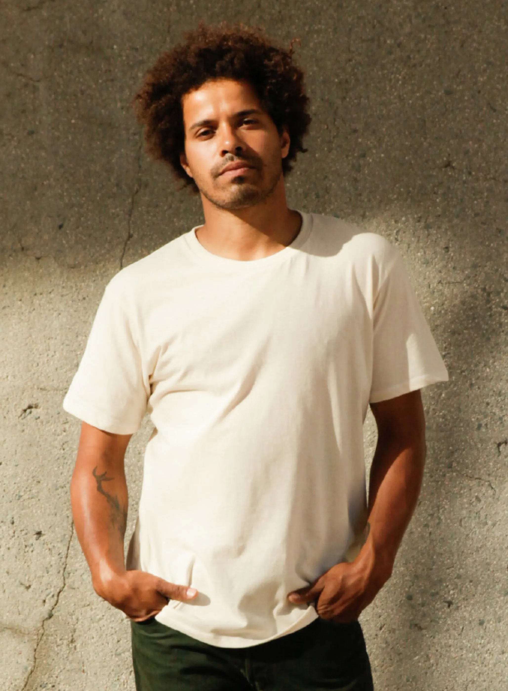 Men's Organic Crew Tee in Natural