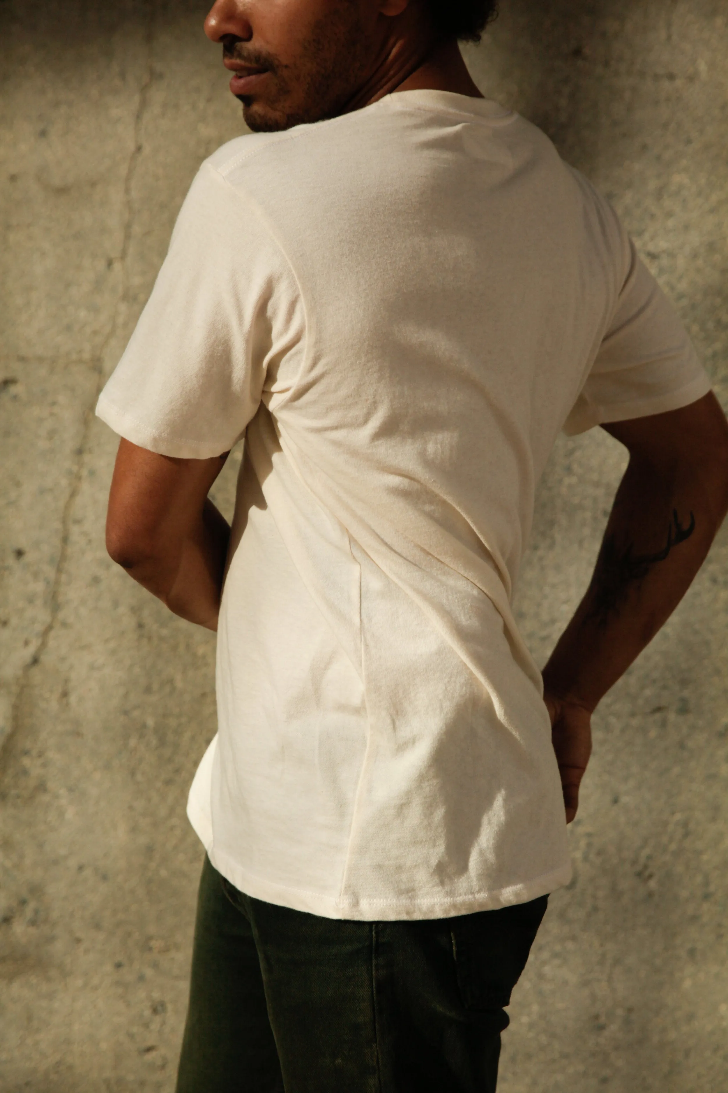 Men's Organic Crew Tee in Natural