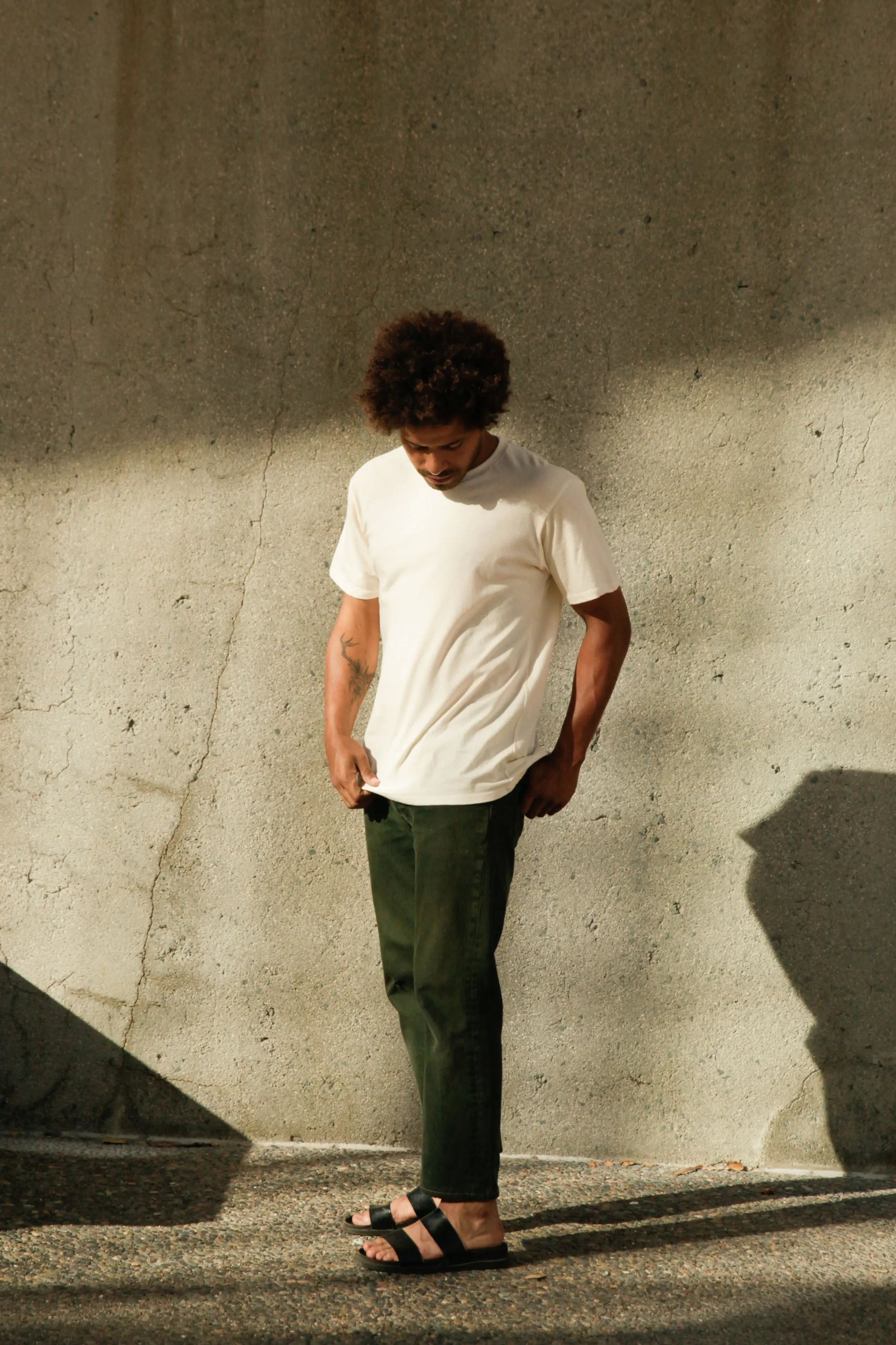 Men's Organic Crew Tee in Natural