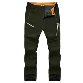 Mens Thick Fleece Winter Outdoor Sport Pants Waterproof Warm Pants