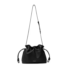 Midi Emma  Leather Crossbody Bag, Black