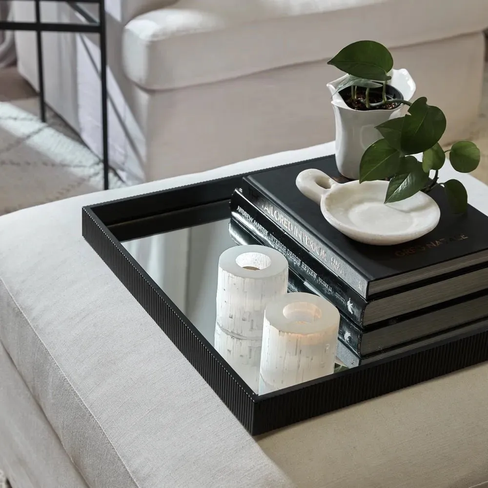 Miles Mirrored Tray - Black Range