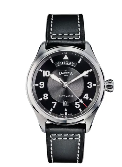 Newton Day-Date Automatic 44mm Black Black Pilot Watch 16158555