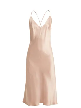 NICO SILK MIDI SLIP DRESS - Archive