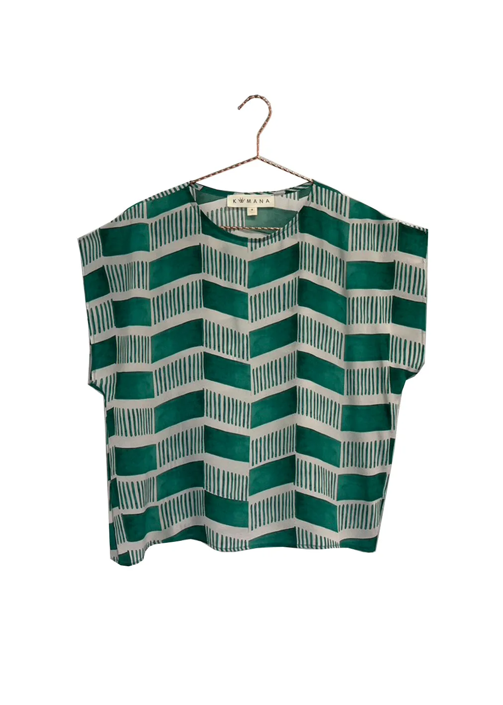 Ninette Top in Facade Green