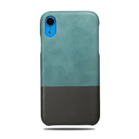 Ocean Blue & Pebble Gray iPhone XR Leather Case