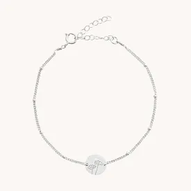 October Cosmos Silver Birthflower Bracelet