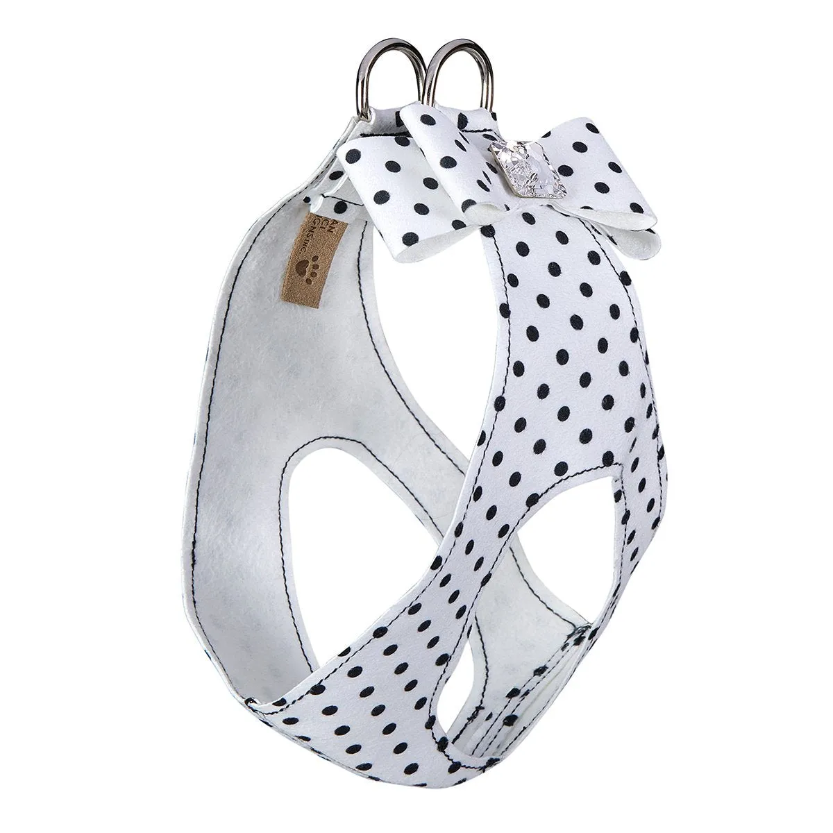 Polka Dot Big Bow Step In Harness