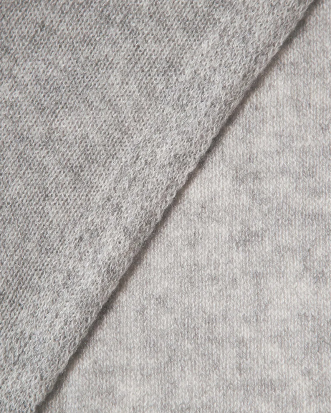 Pure Cashmere Plain Knit Scarf Light Grey