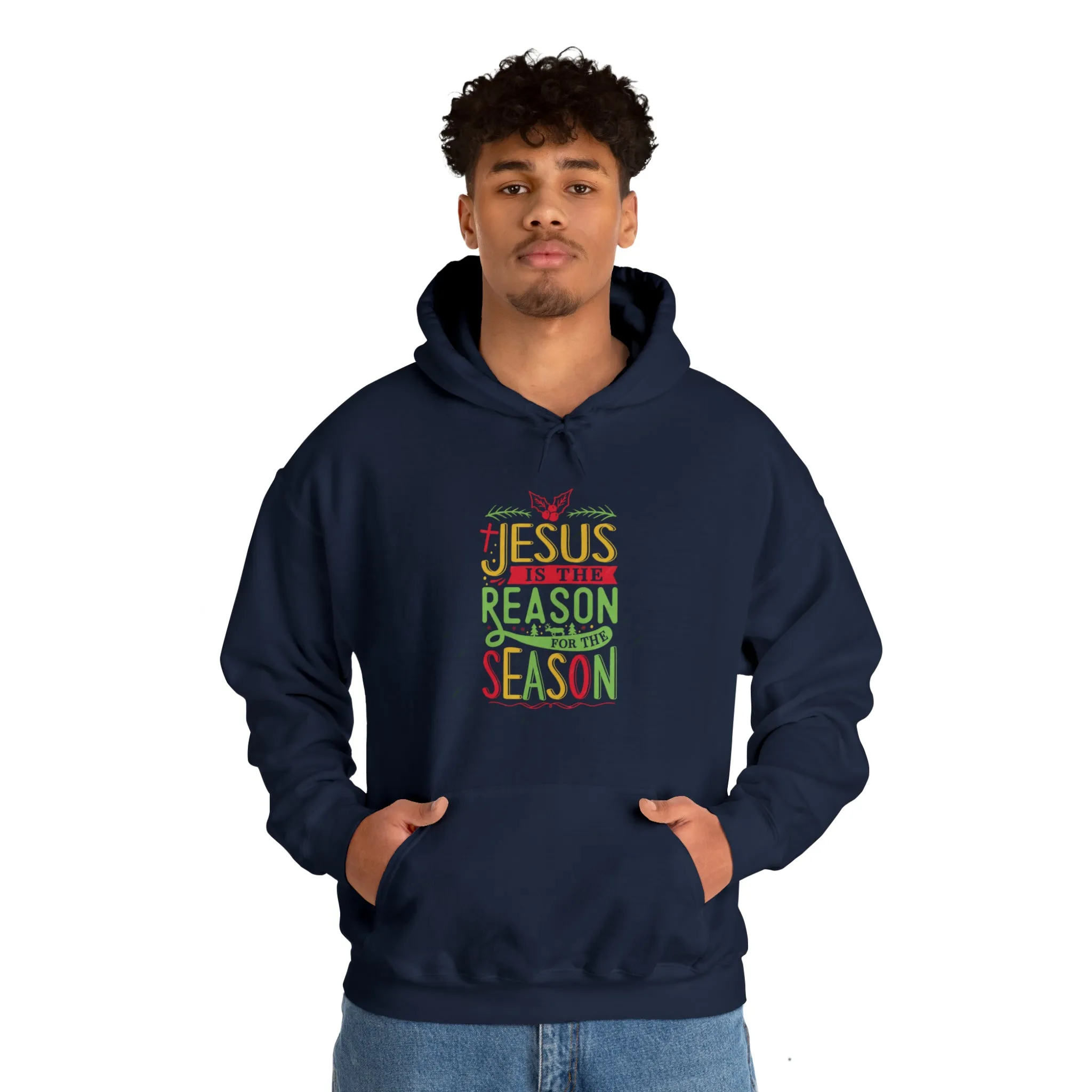 "Jesus is the reason" Unisex Heavy Blend™ Hooded Sweatshirt