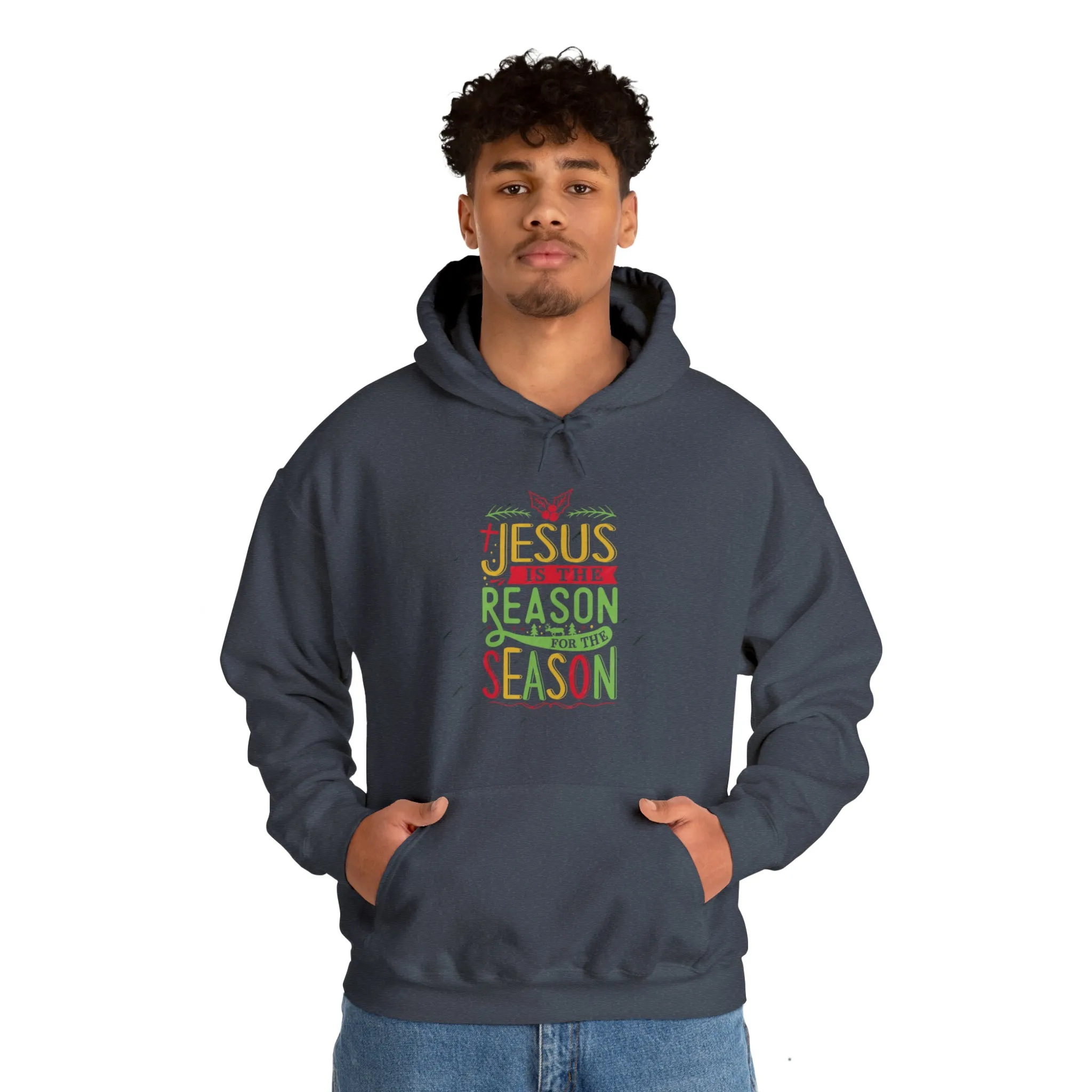 "Jesus is the reason" Unisex Heavy Blend™ Hooded Sweatshirt