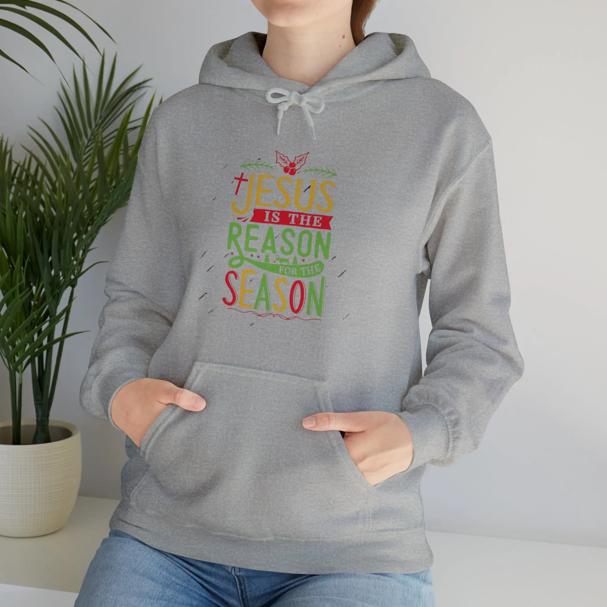 "Jesus is the reason" Unisex Heavy Blend™ Hooded Sweatshirt