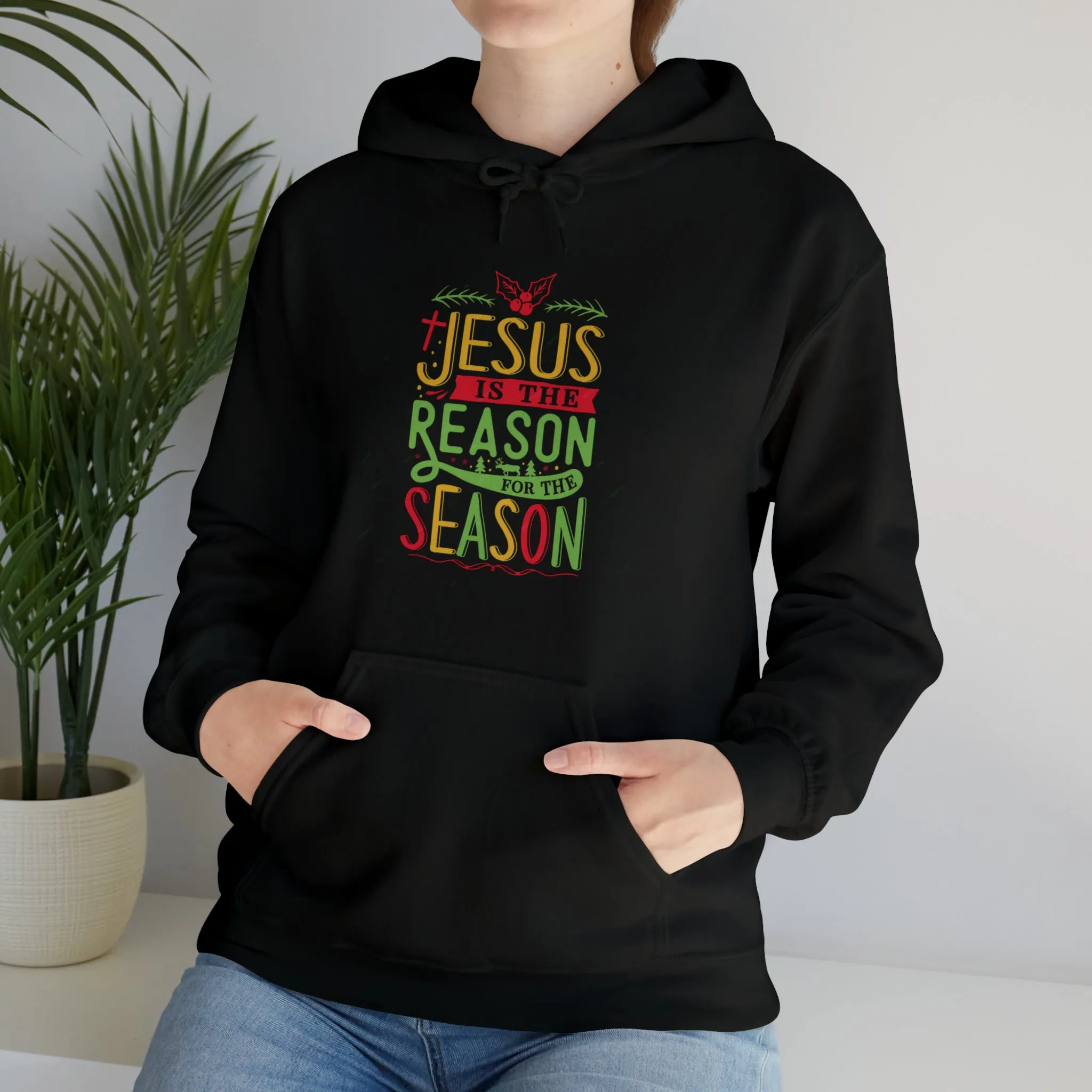 "Jesus is the reason" Unisex Heavy Blend™ Hooded Sweatshirt