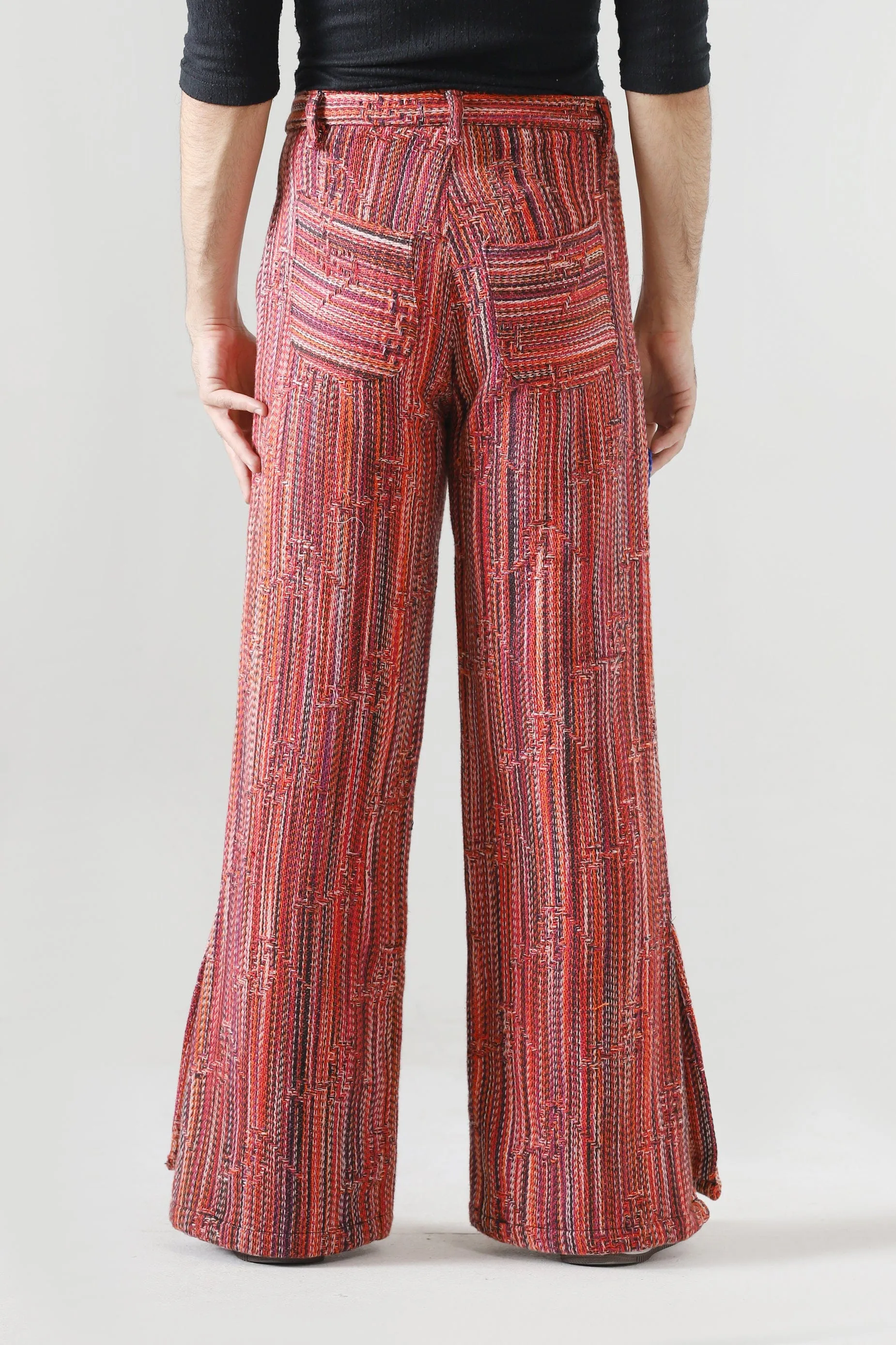 "SADEQUAIN" JAQUARD EMBROIDERED TROUSERS