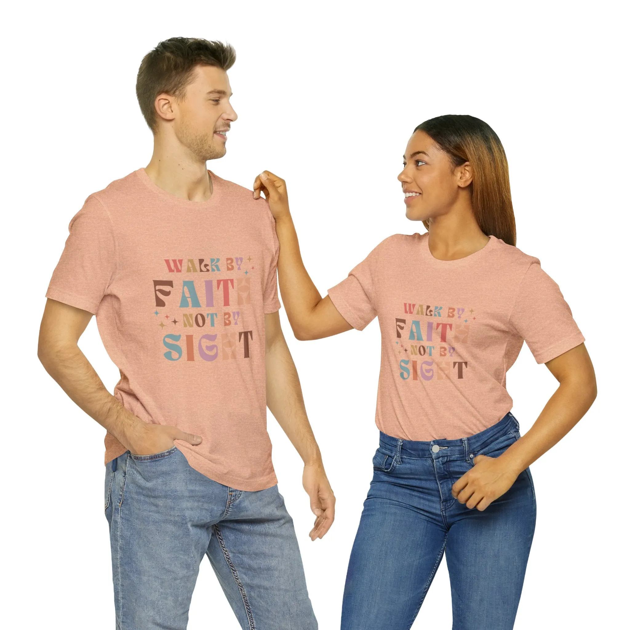 "Walk by Faith" Unisex Jersey Short Sleeve Tee