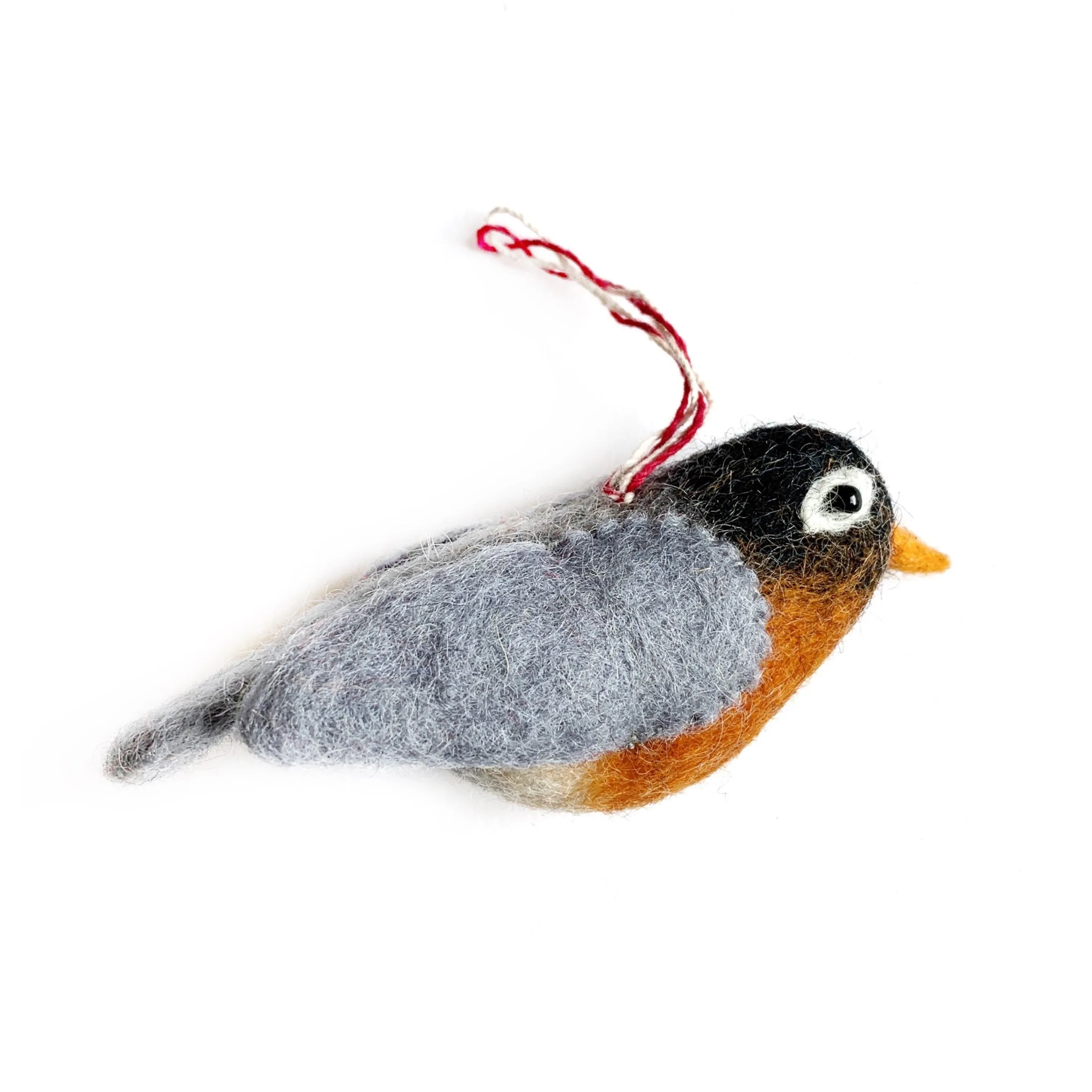 Robin Ornament, Felt Wool