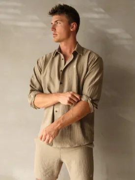 Salvatore Long Sleeve Shirt - Tan