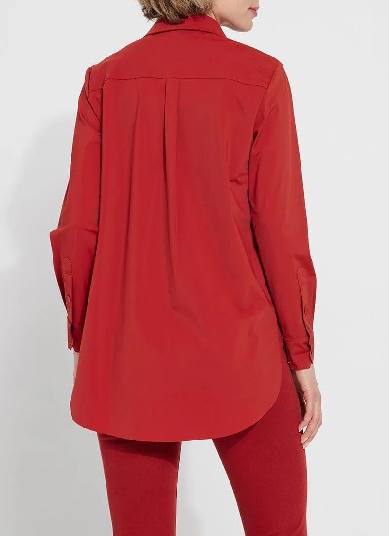 Schiffer Button Down- Matte Red