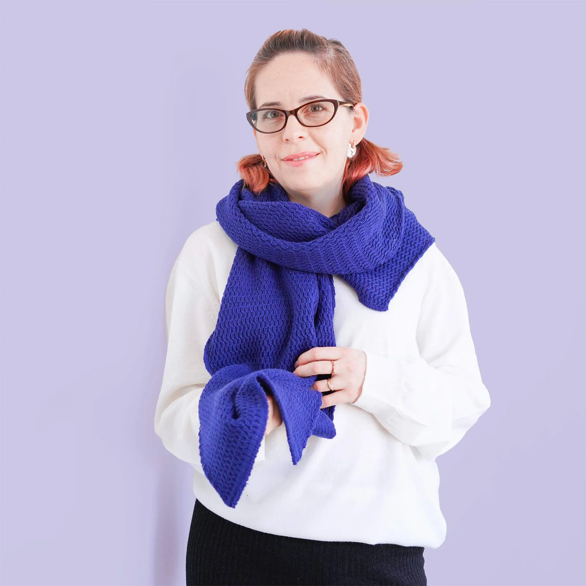 SNOWPEAK 100% Organic Merino Wool Scarf (12"x70”) (Unisex) (No Elastic, No Polyester, No polyamide, No Acrylic)