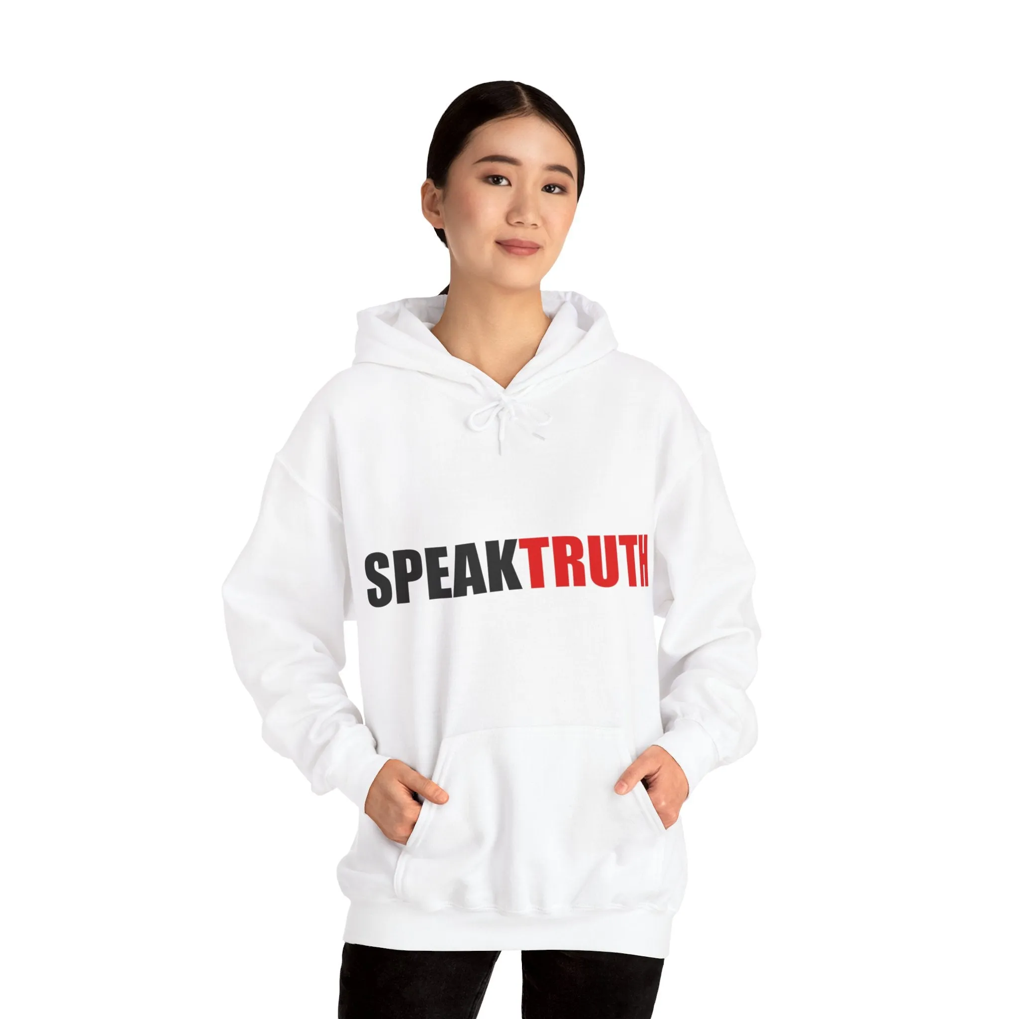 Speak truth hoodie white