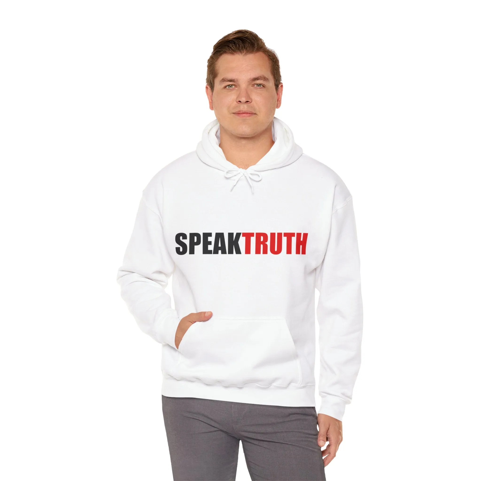 Speak truth hoodie white