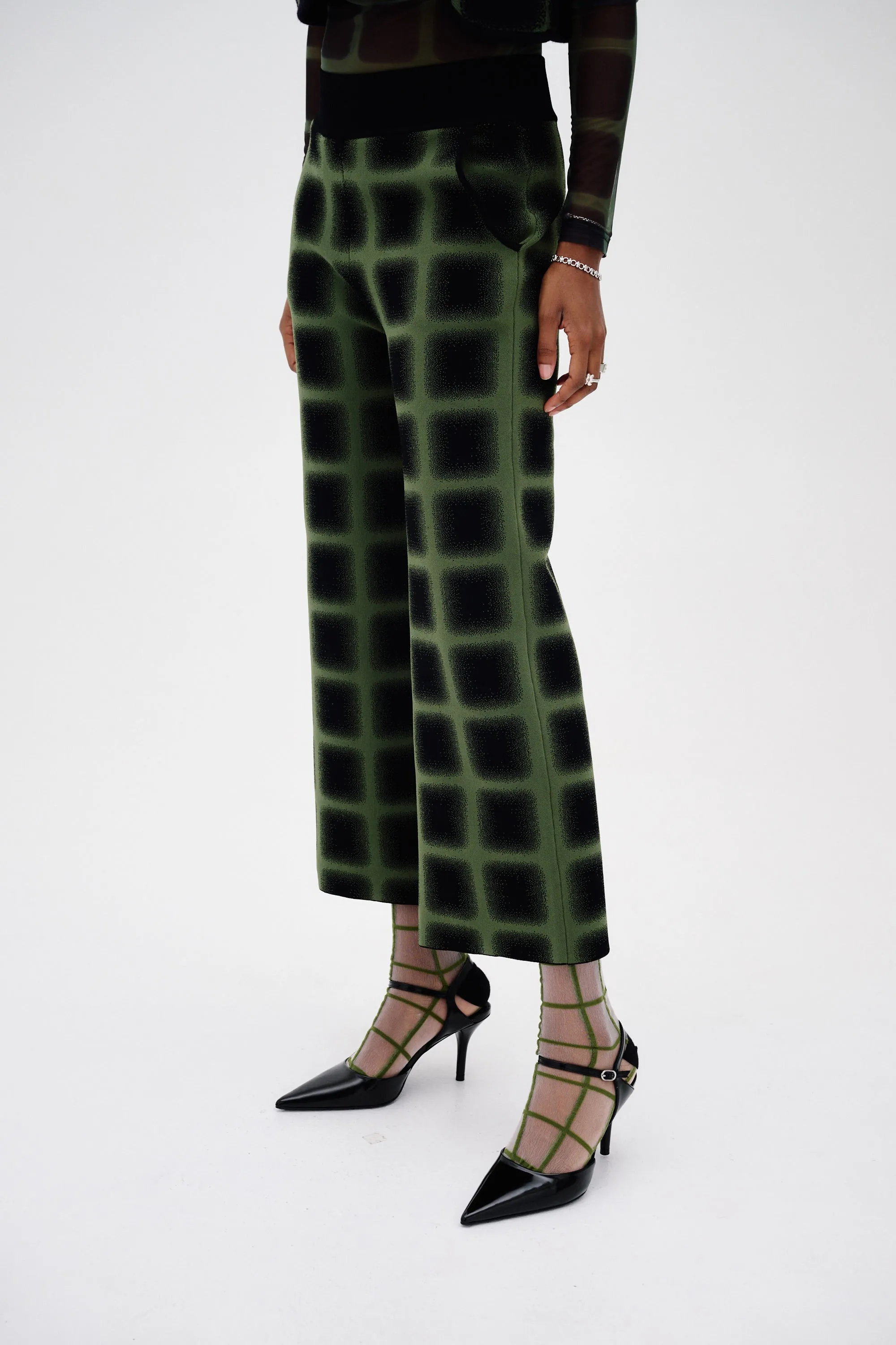 THYME WIDE LEG CROPPED PANTS