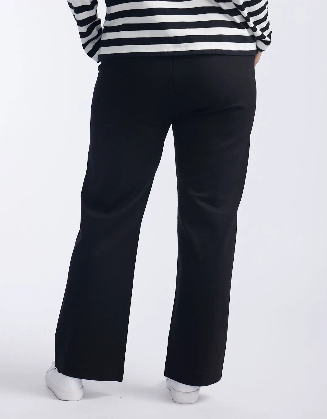 Timeless Straight Leg Ponti Pant - Black On Black