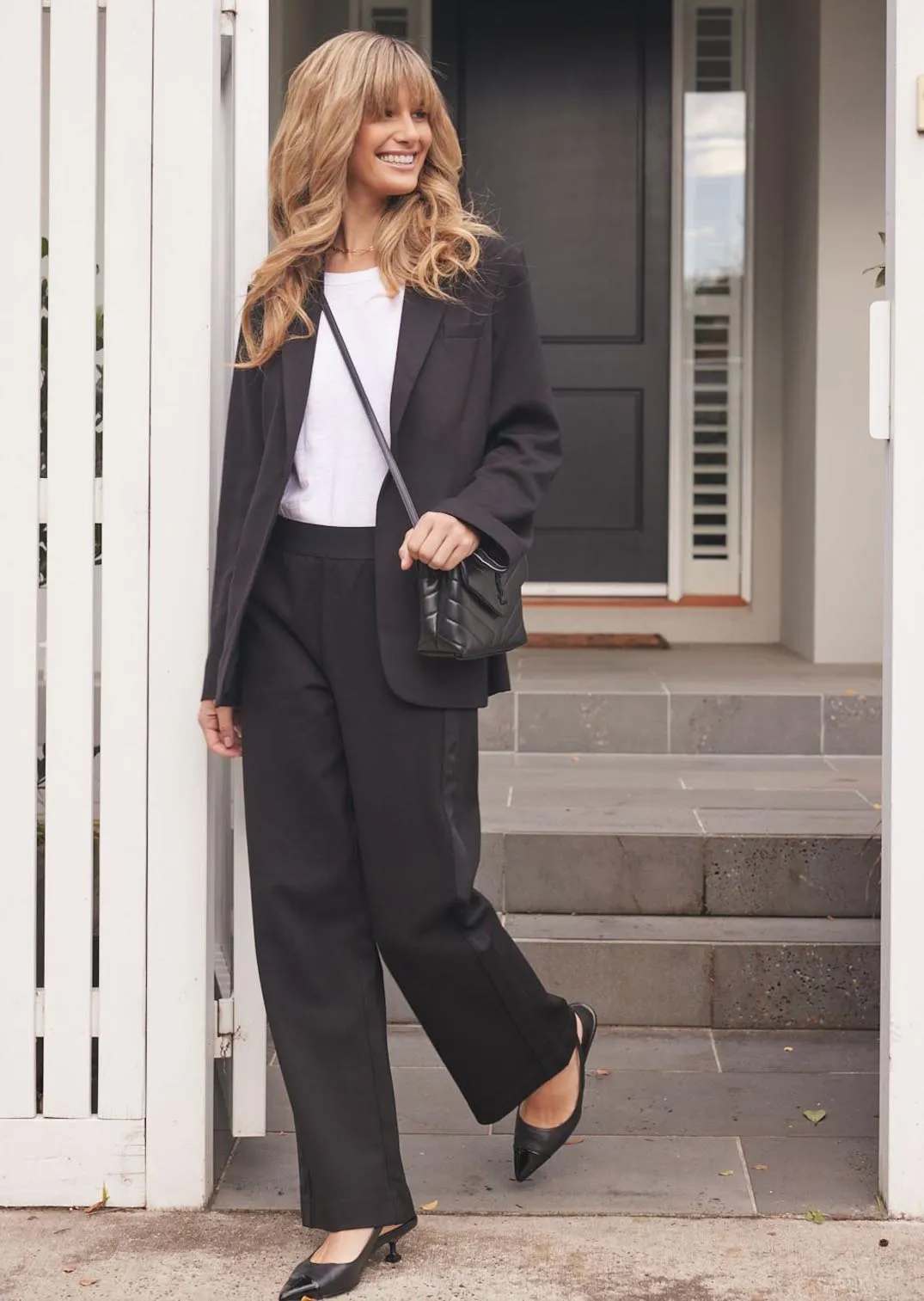 Timeless Straight Leg Ponti Pant - Black On Black