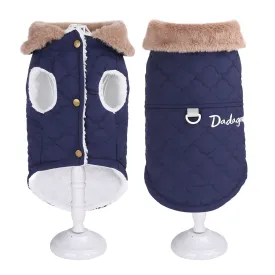 Waterproof Winter Jacket with Fur Collar for Small Dogs