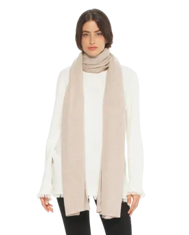 Women's Cashmere Wrap Scarf Beige