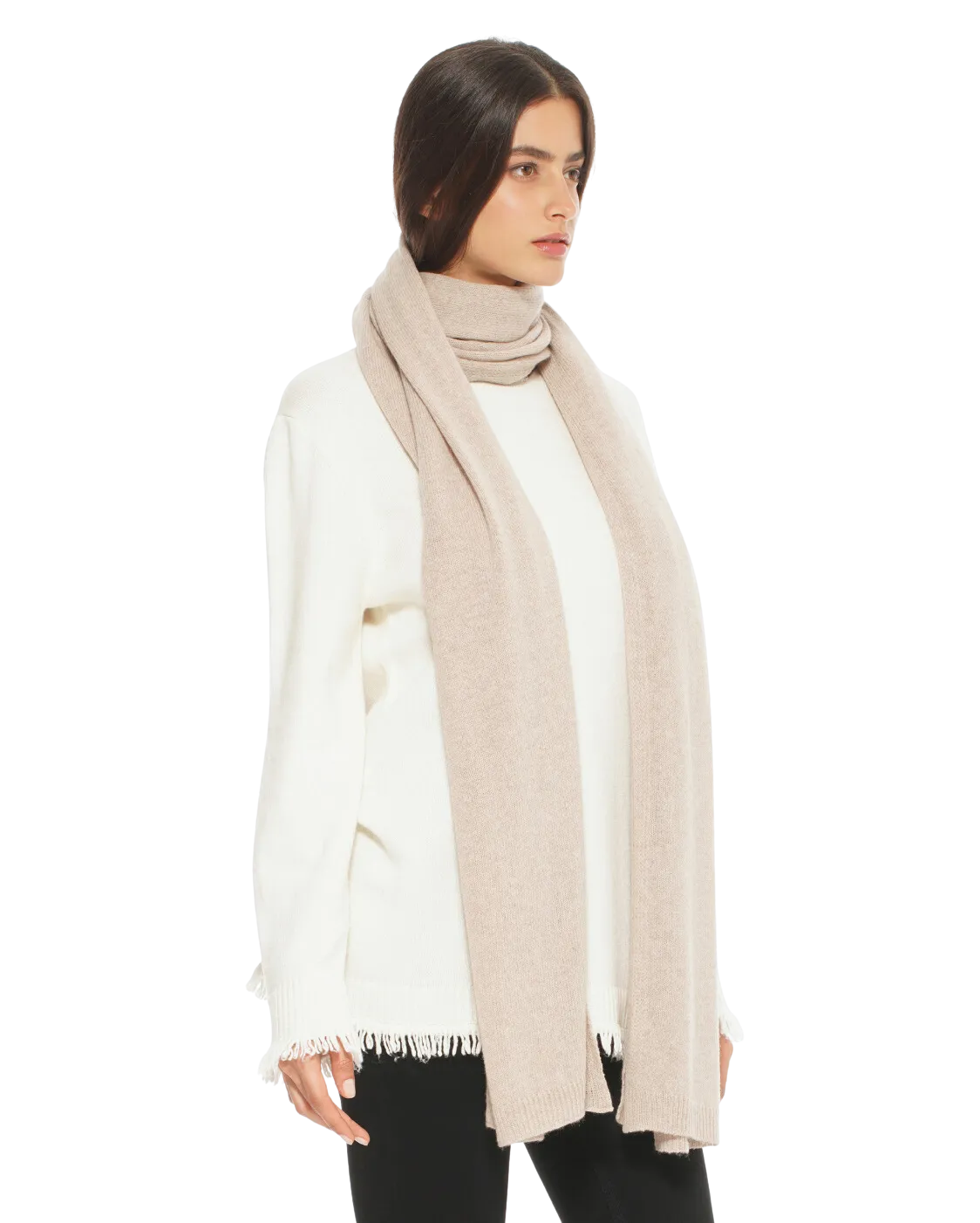 Women's Cashmere Wrap Scarf Beige