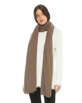 Women's Cashmere Wrap Scarf Brown