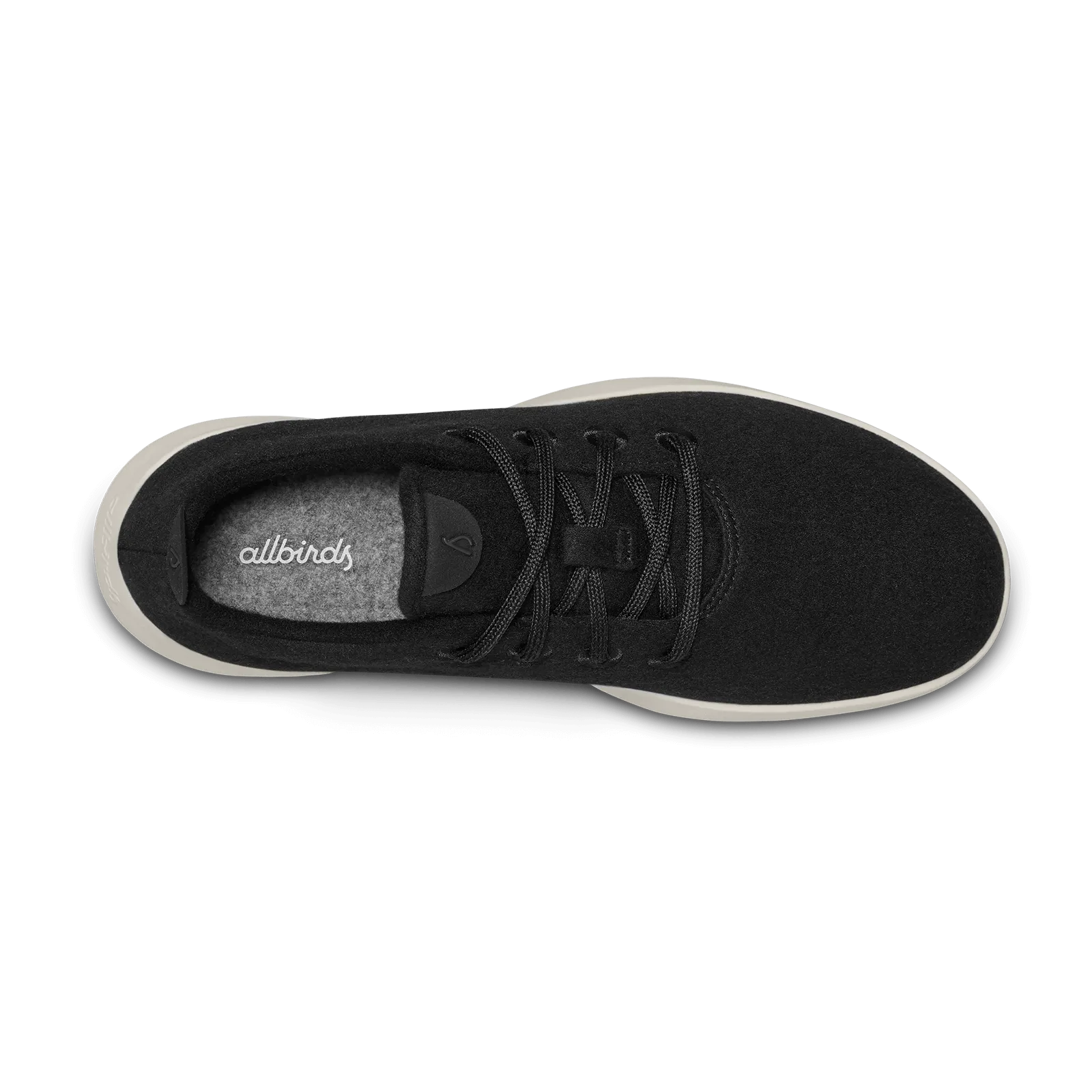 Women's Wool Runners - True Black (Cream Sole)