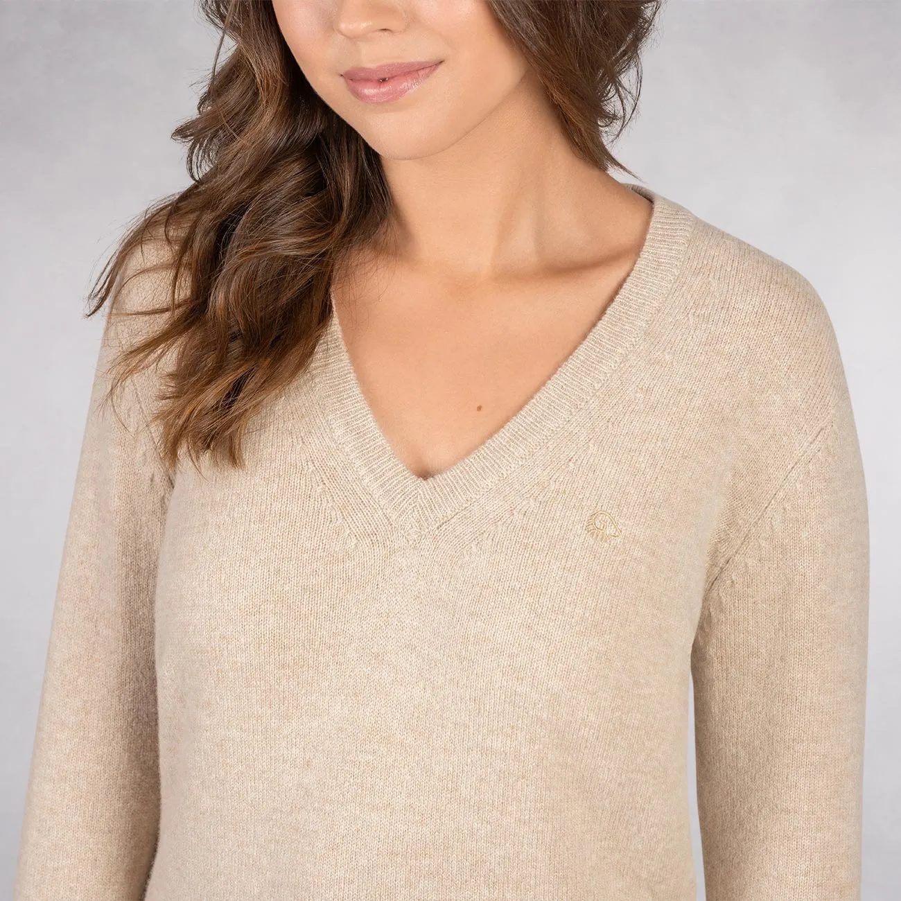 Wool Pullover V Neck Women